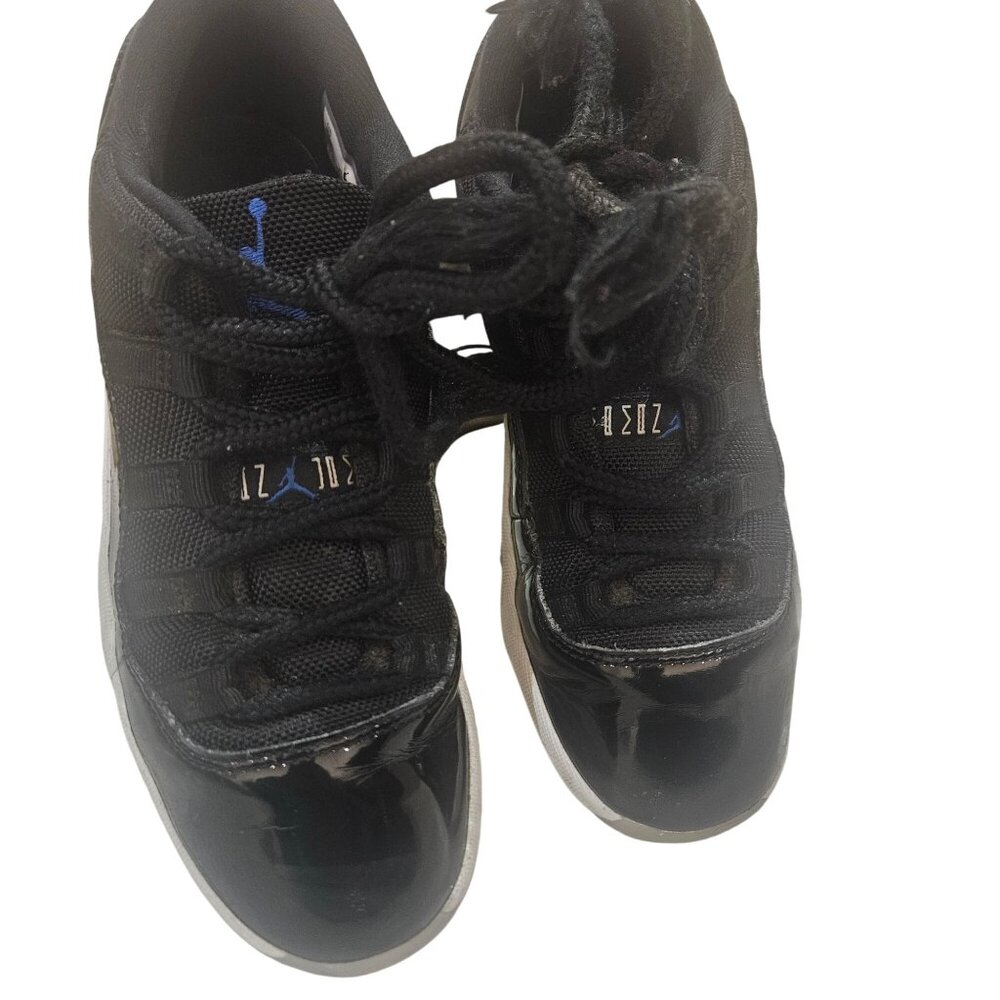 Air Jordan 11 Retro Low Space Jam Sneakers 3Y Black/White Mesh & Patent Leather